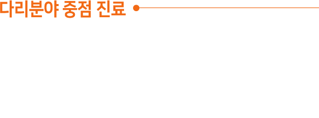 다리분야 중점 진료